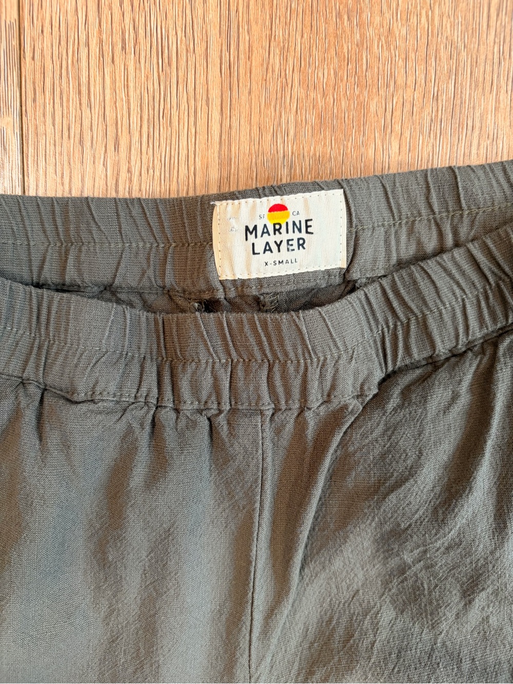 Marine Layer Allison Pant Olive Green Pull-On Tapered Pants XS - Picture 6 of 9